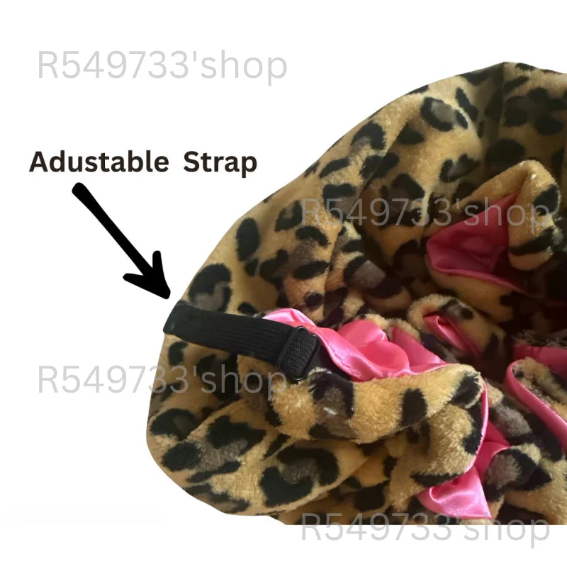 Plush Satin Hair Bonnet For Overnight Hair Protection