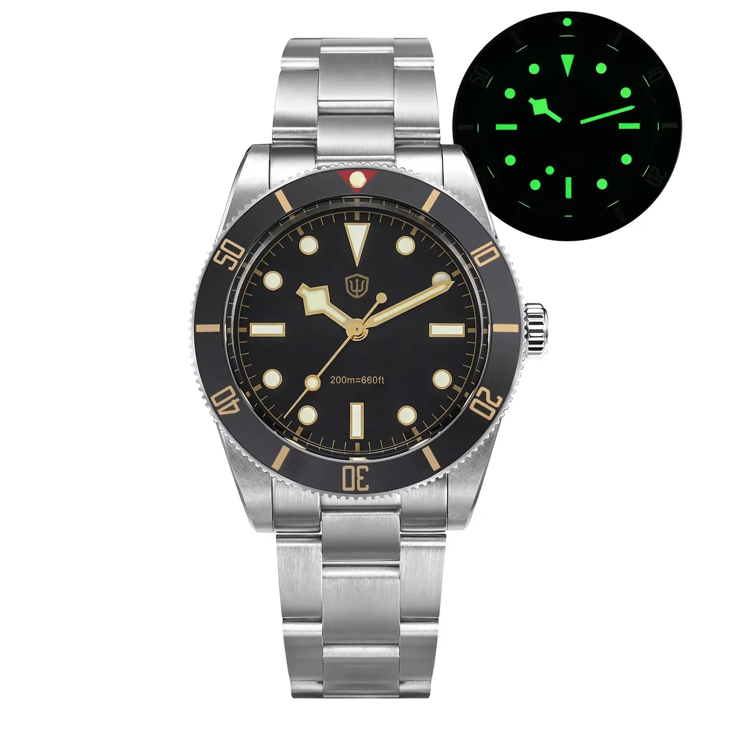 Watchdives WD7922 Vintage Quartz Watches Vh31 Sweep Movement AR Sapphire Luminous 200M Waterproof 37Mm Mens Luxury Wrist Watch