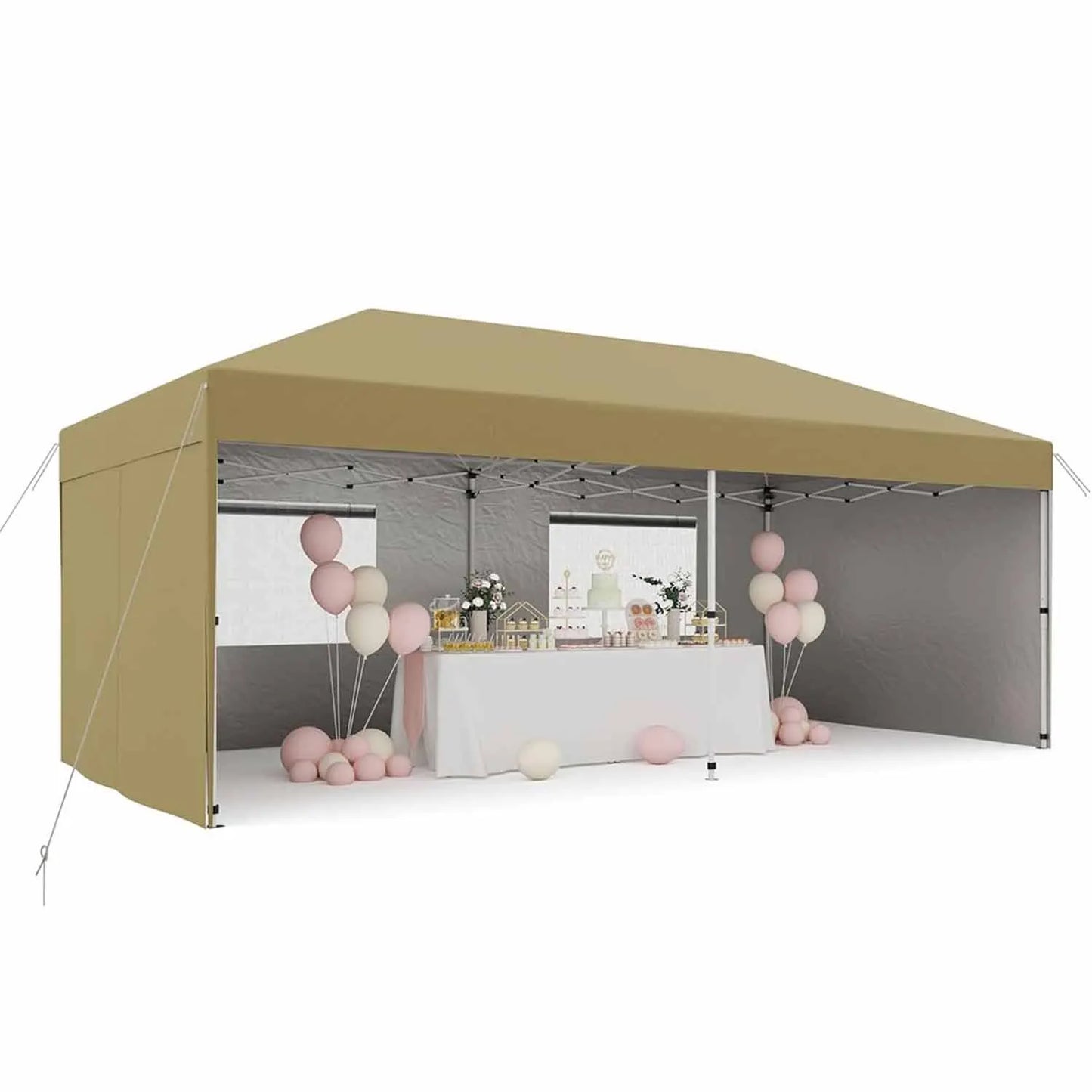 Pop Up Canopy Tent With Sidewalls 210D Oxford Fabric