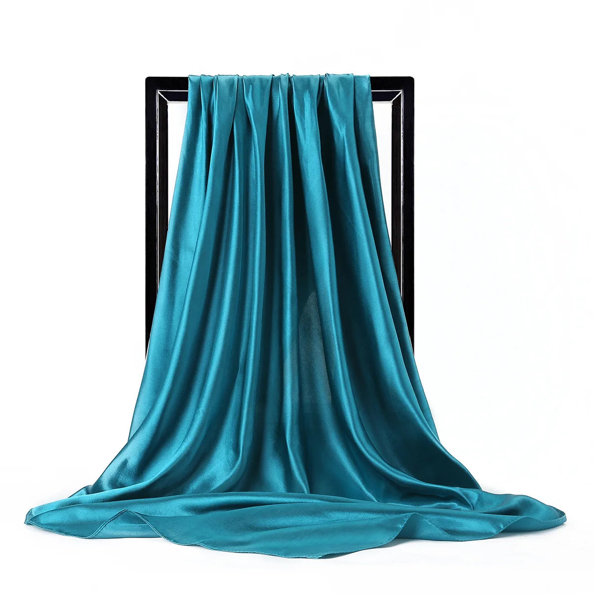 JTVOVO Silk Hijab Scarf Women Satin Solid Bandana Shawl
