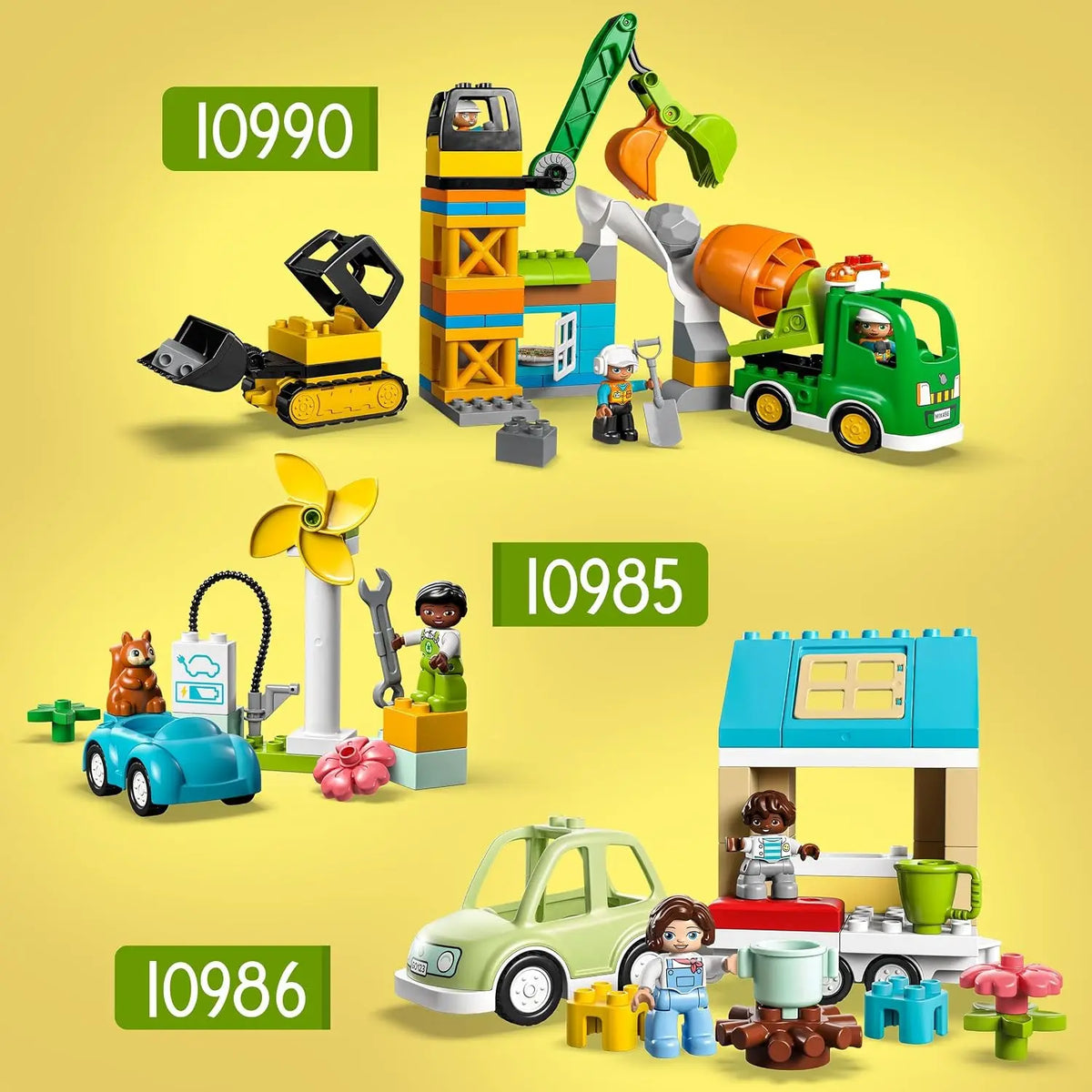 LEGO DUPLO Town Wind Turbine and Electric Car Building Set