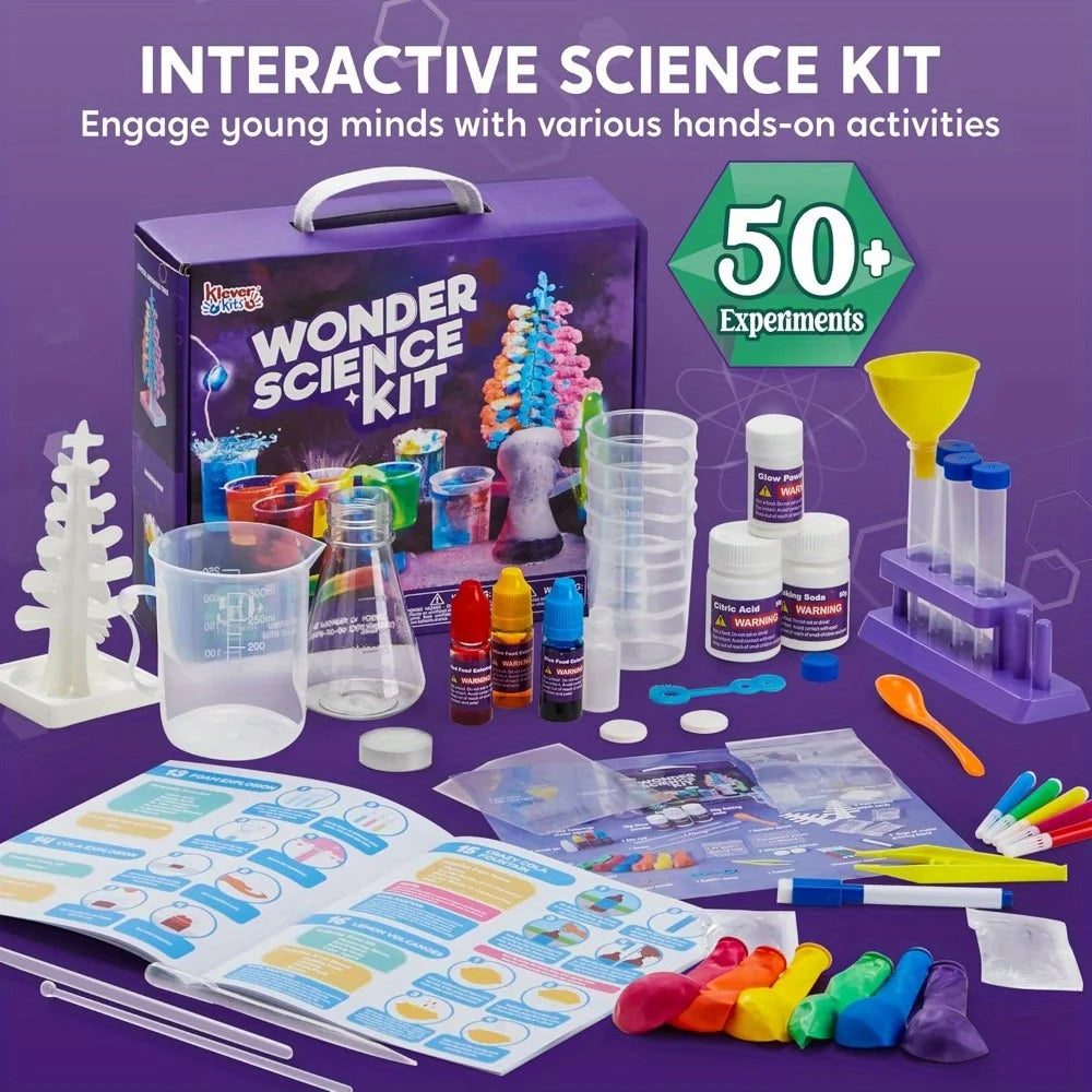 JOYFY 50+ Wonder Science Kits Kids Experiments Educational Stem Toys with Growing Crystal Tree for Birthday Christmas Gifts
