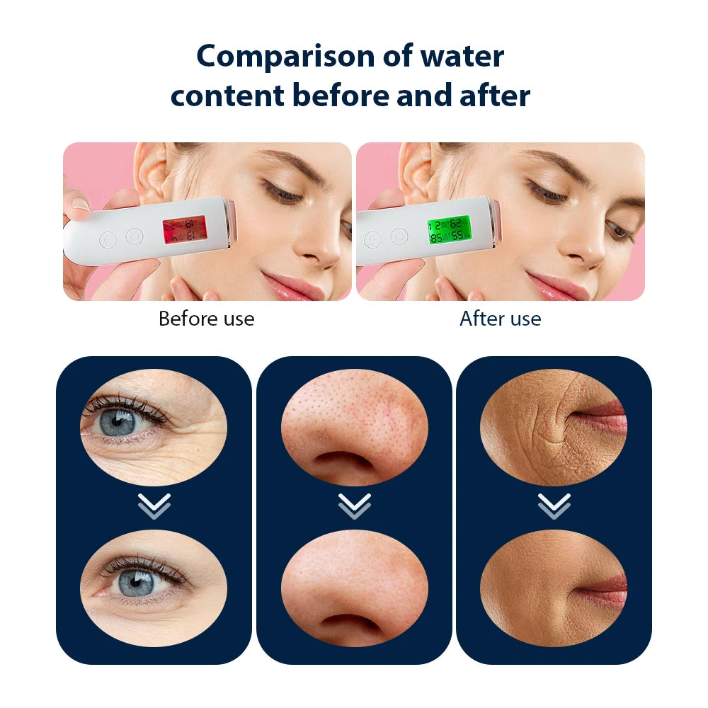 7 Colors LED Oxygen Bubble Pen Facial Massager Portable CO2 Beauty Machine Skin Rejuvenation Hydration Pore Cleaning Tool