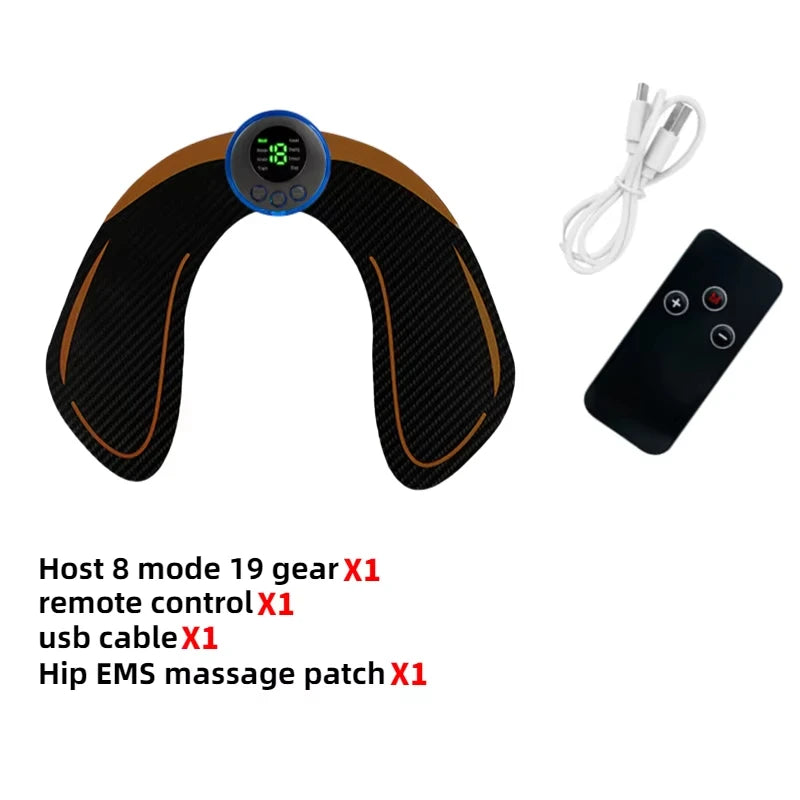 Electric Muscle Stimulator EMS Wireless Buttocks Hip Trainer Abdominal Abs