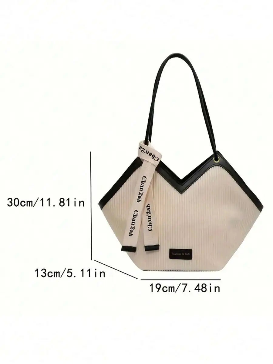 Minimalist PU Shoulder Bag for Office Women Business Casual Tote