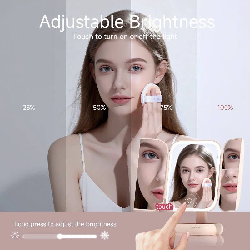 Doco Lab LED Makeup Mirror Magnifying USB Rechargeable 360 Degree