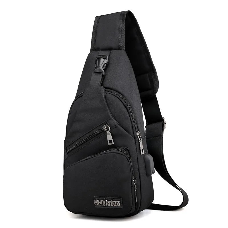 Men's Casual Crossbody Messenger Shoulder Bag With Phone Pocket