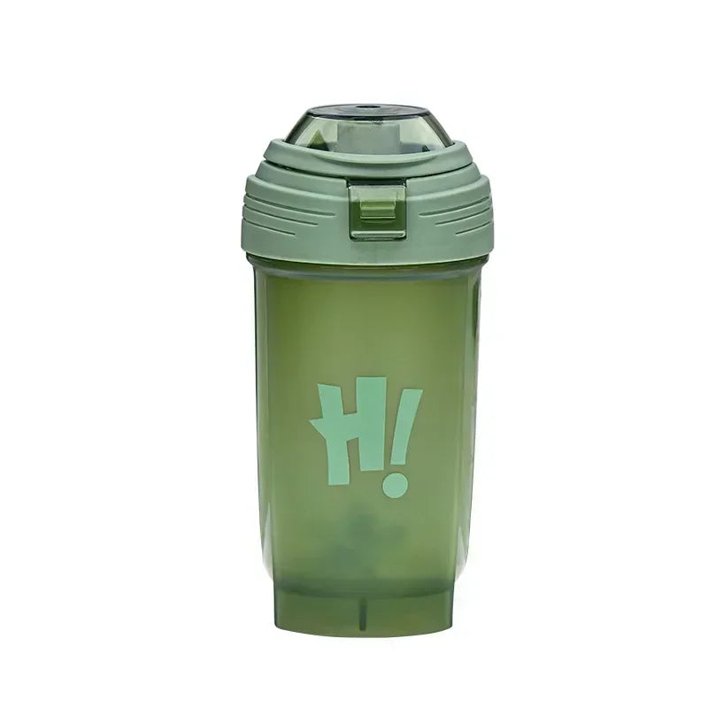 500ml Protein Powder Shaker Bottle Leak Proof Water Bottle for Gym Fitness Training Sport Shaker Mixing Cup with Scale