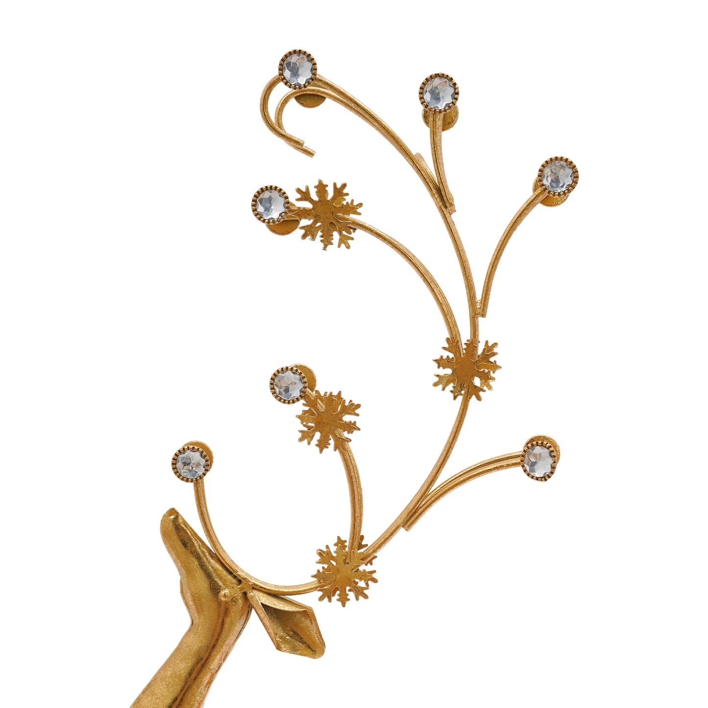 Art Deco Metal Deer Statue For Modern Indoor Holiday Decor