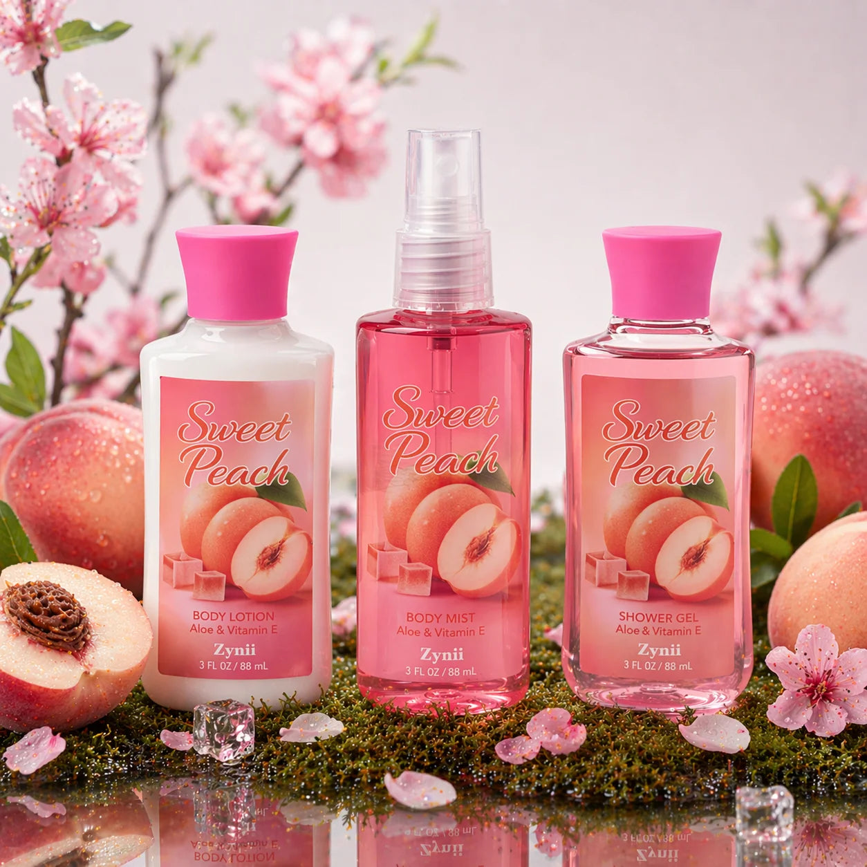 Mother’s Day Gift Set – Travel Bath & Body Kit (88ml Shower Gel, 88ml Body Lotion, 88ml Body Mist) Luxurious Foam, Fresh Deodori
