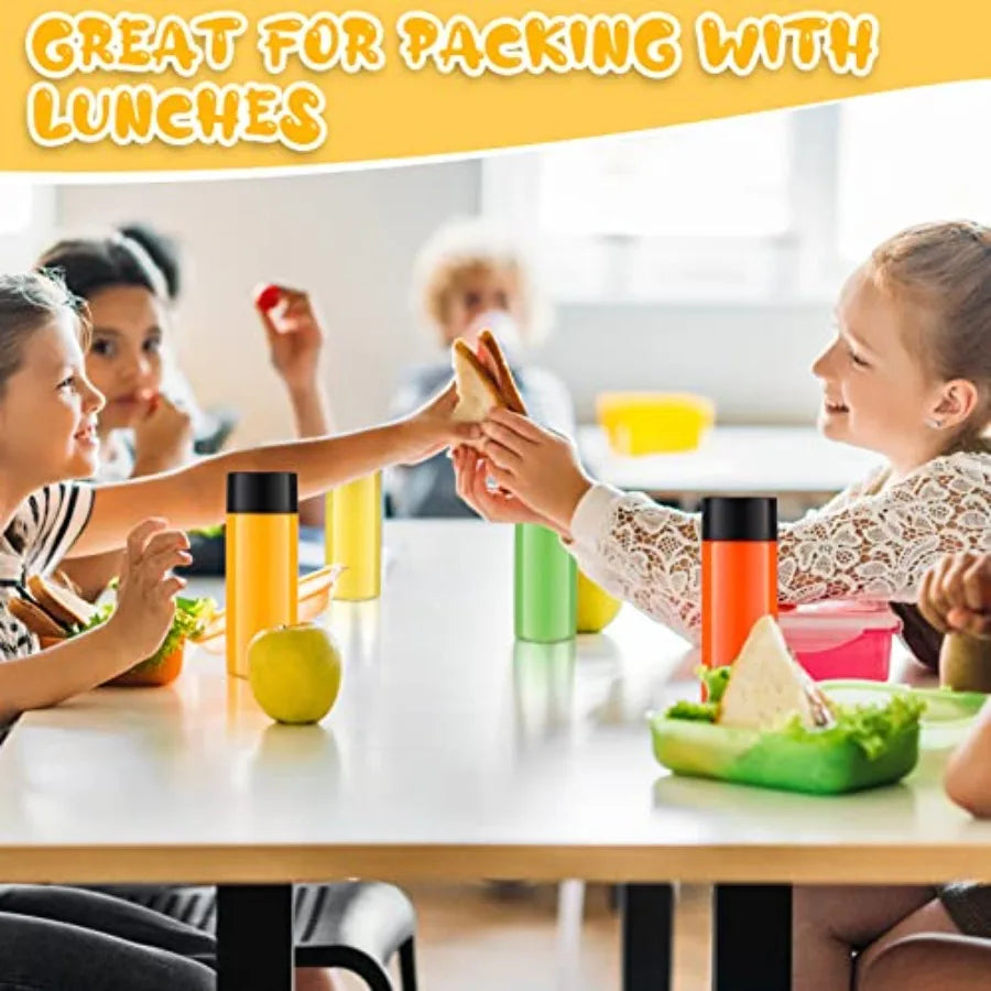 Pcs Plastic Juice Bottles with Black Lids Sensory Bottles Round Clear Drink Containers Plastic Smoothie Tumble Empty Water Tumb