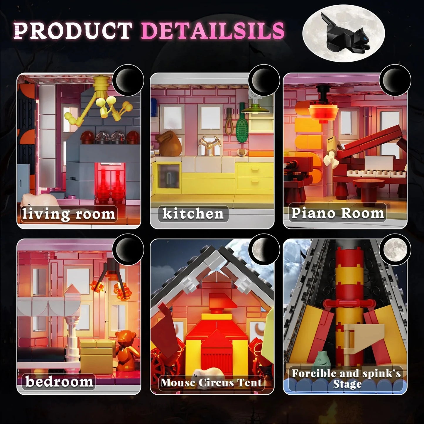 1349 PCS Coralines Building Block Set Pink Palace Model Apartment Ideas Movie Architecture Toy for Boys and Girls Gift