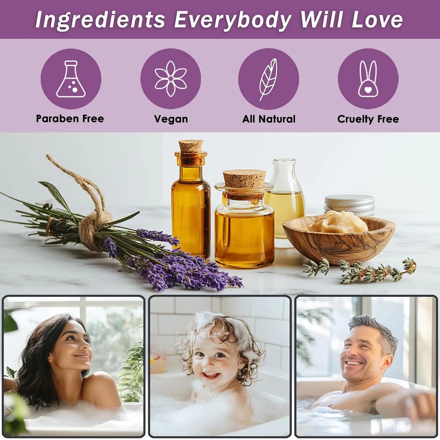 Luxury Bath Spa Gift Set with Honey Lavender - Wash, Bubble Bath, Lotion, Salts, Scrub, Spray, Puff, Bombs, Soap & Towel
