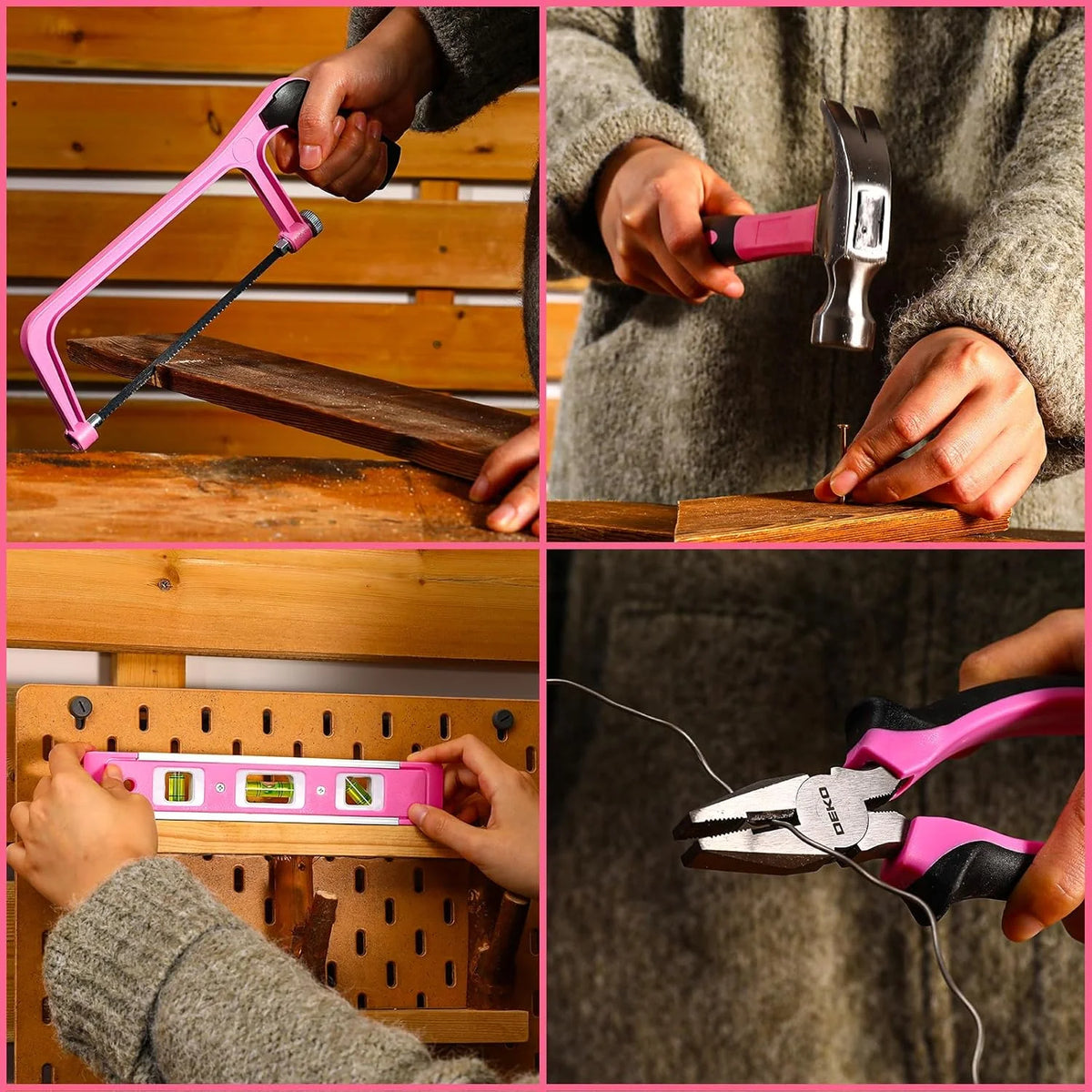 DEKO Home Mechanic Toolbox With Cordless Drill And Repair Tools