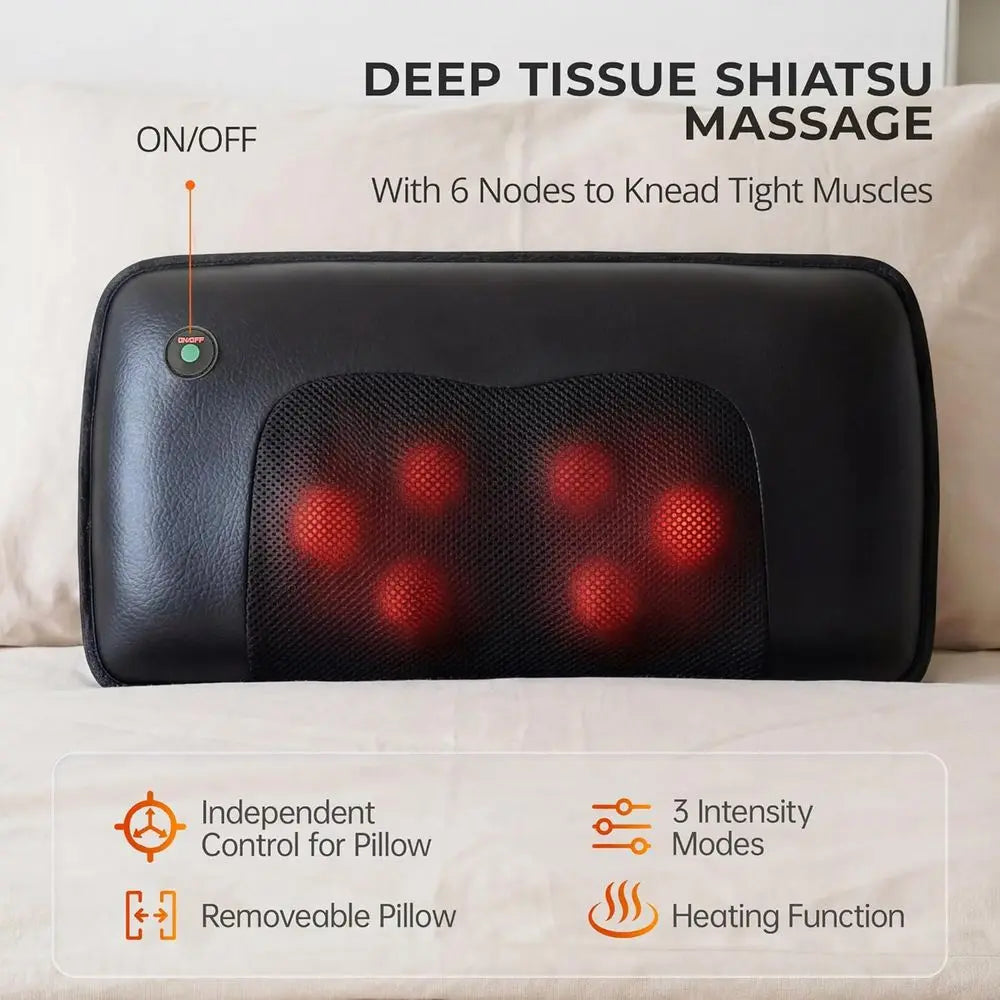 Full Body Shiatsu Massage Mat With Heat Ten Motors