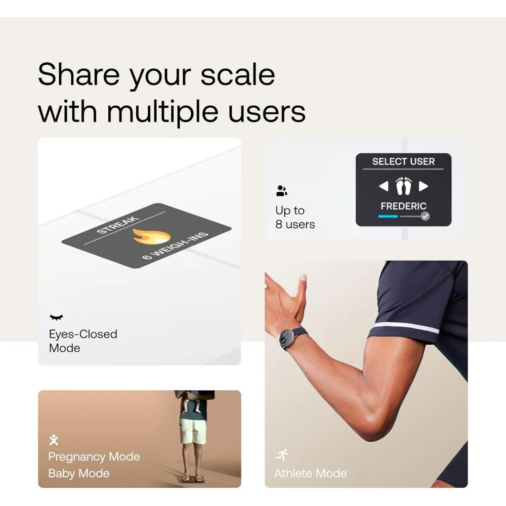 WITHINGS Body Smart - Accurate Scale for Body Weight and Fat Percentage, Body Composition Wi-Fi and Bluetooth Weight Scale