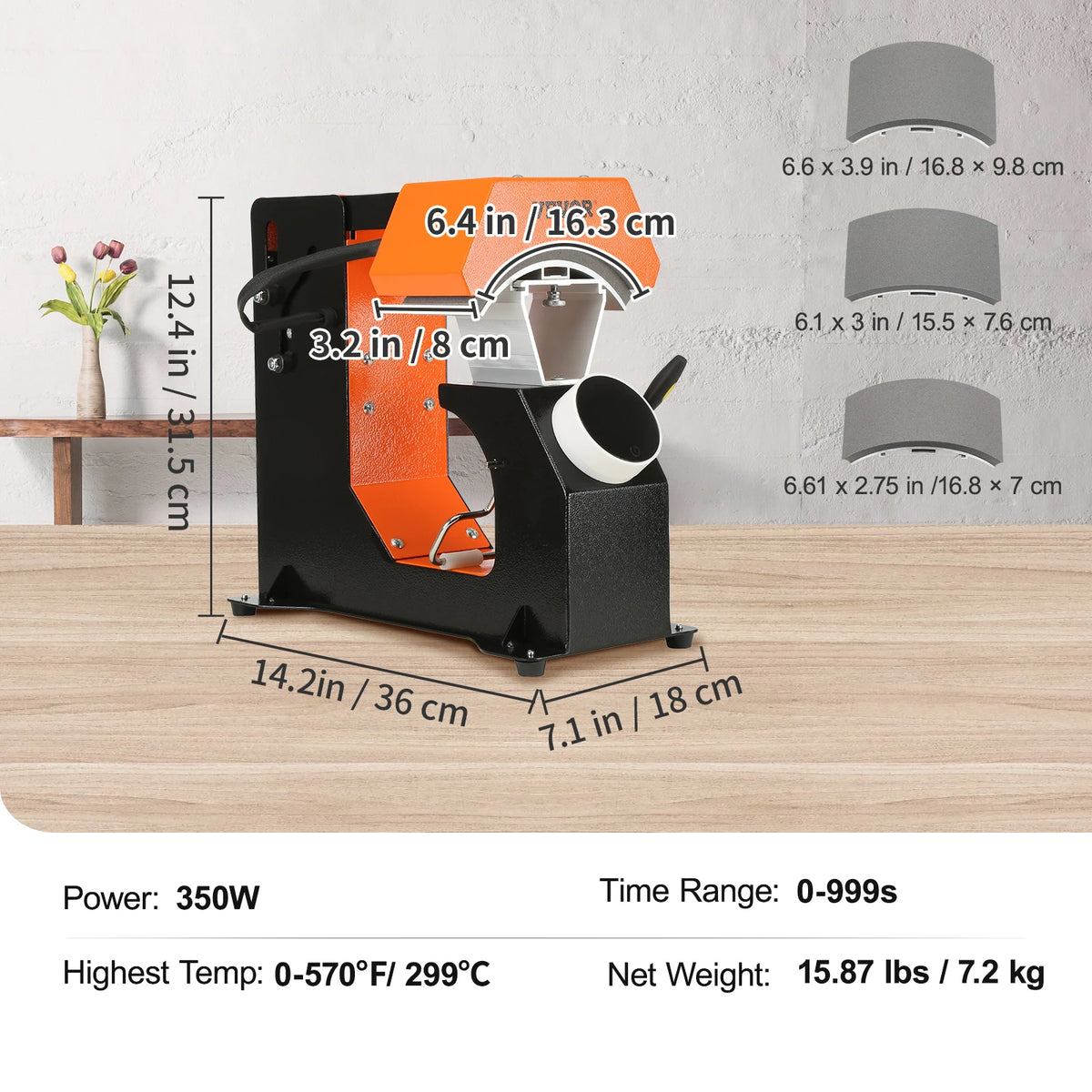 SucceBuy Three In One Hat Heat Press Machine for Sublimation Transfer