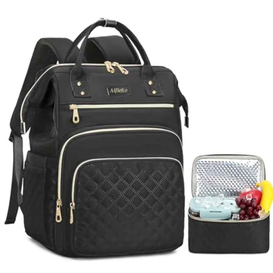 Lunch Backpack With Insulated Cooler And Laptop Compartment
