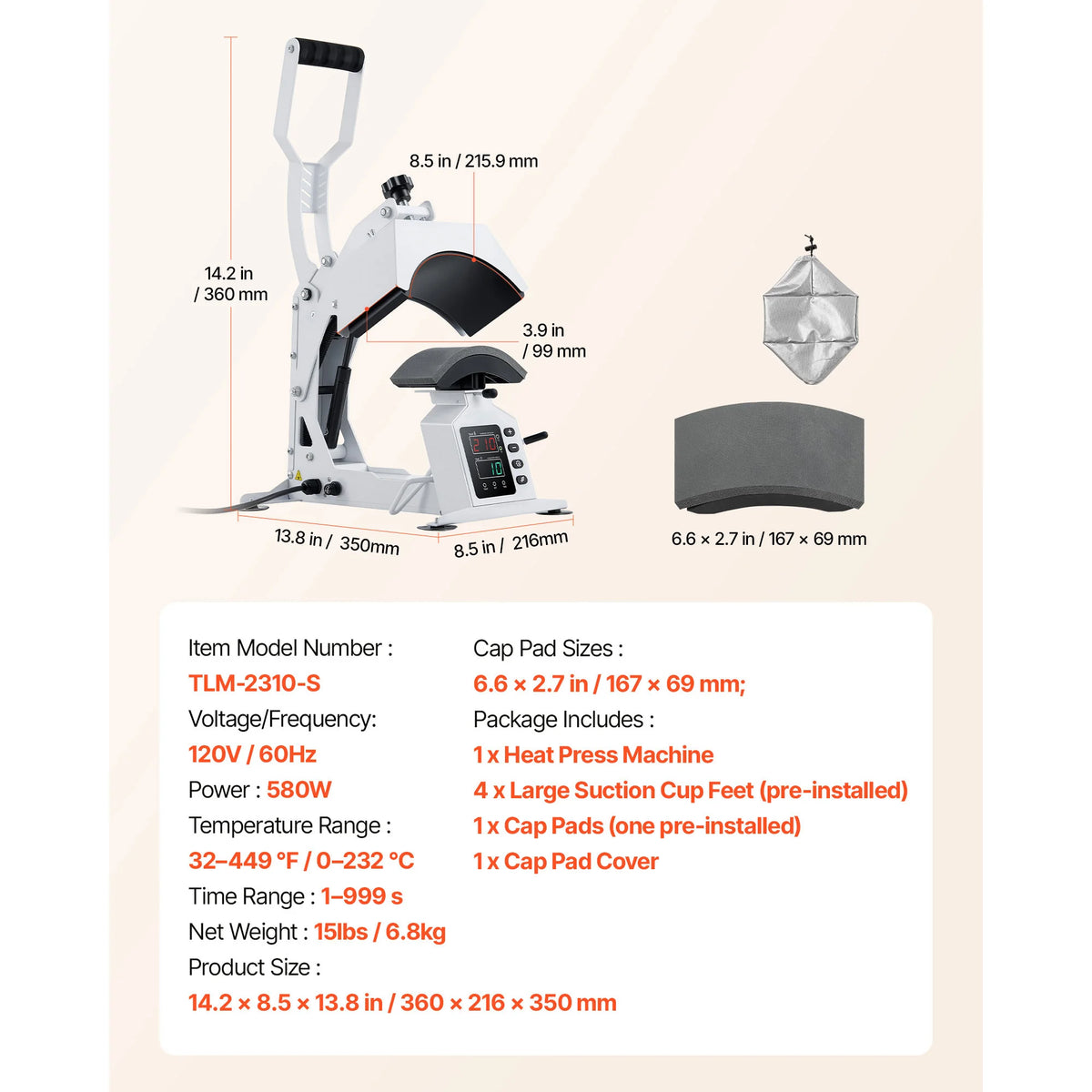 SucceBuy Hat Heat Press Machine with Digital Timer Temperature Control