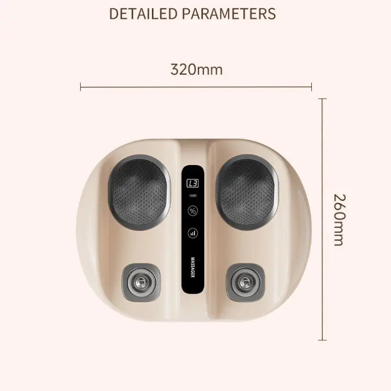Mini Finger Foot Massager With Hot Compress Deep Kneading Vibration