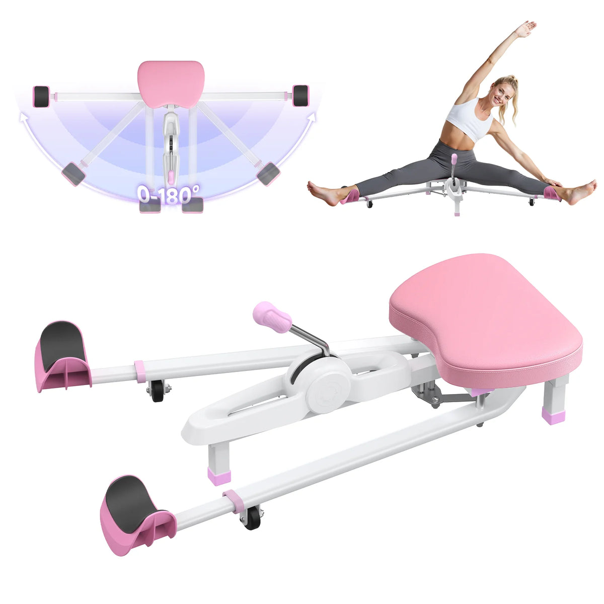 MERACH Split Machine 180° Leg Stretcher 6 Levels 300 LBS Capacity Stretching Equipment with Comfort Pad Improve Flexibility for Dance Gymnastics & Sports Home Training Gear