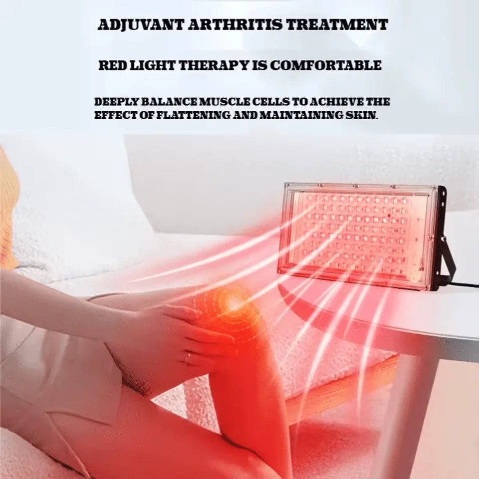 96 LED Red Light Therapy Panel USB Powered 180° Adjustable Phototherapy Lamp for Face Body Skin Beauty Muscle Recovery Joint Comfort Relaxation Home Spa Wellness Portable Light Therapy Device 23.5×14cm