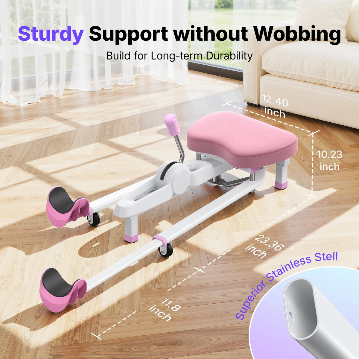 MERACH Split Machine 180° Leg Stretcher 6 Levels 300 LBS Capacity Stretching Equipment with Comfort Pad Improve Flexibility for Dance Gymnastics & Sports Home Training Gear