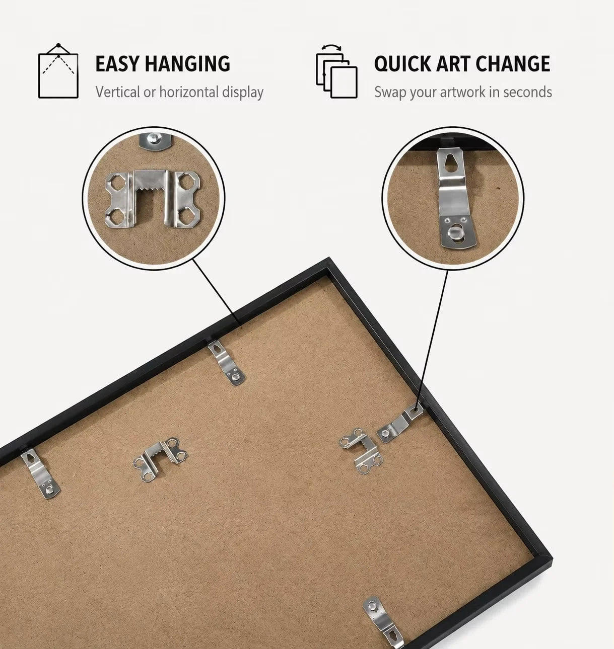 Modern Aluminum Picture Frames With Mat For Gallery Wall Decor