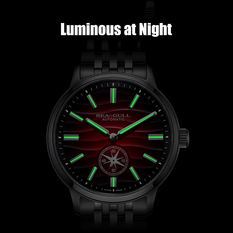 Sea-Gull Automatic Mechanical Mens Wristwatch Polaris Sub Dial Luminous