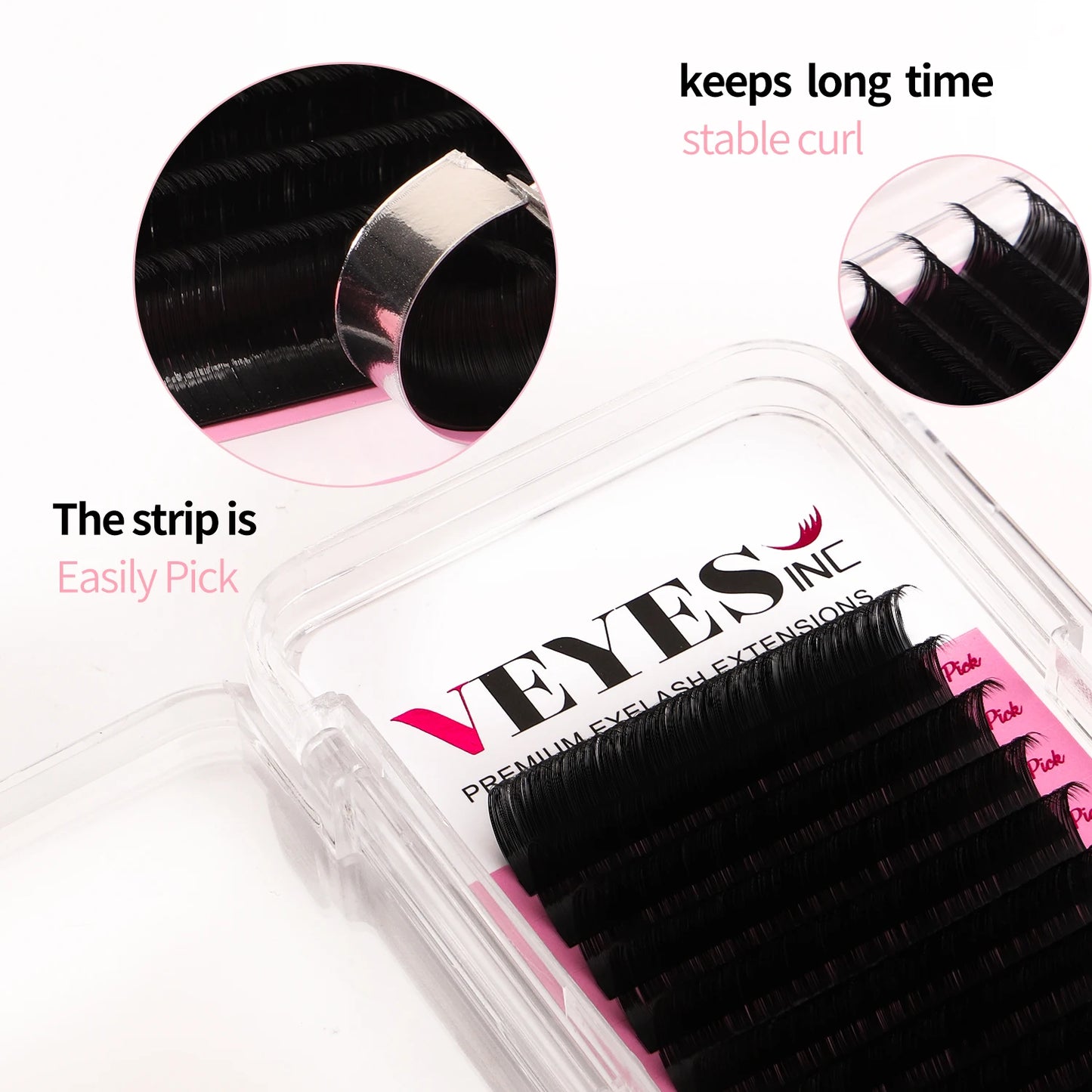Veyes Inc Premium INDIVIDUAL Eyelash Extensions Matte Lashes 8-20mm Veyelash Professionals Classic Natural Lash Bulk Wholesale