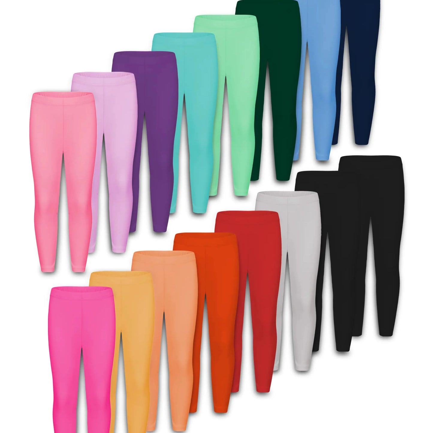 Girls Stretchy Leggings For Playtime Breathable Polyester Elastane