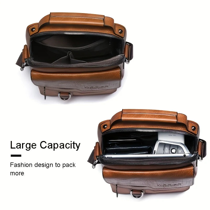 Men Crossbody Bag Vintage Street Style Large Capacity
