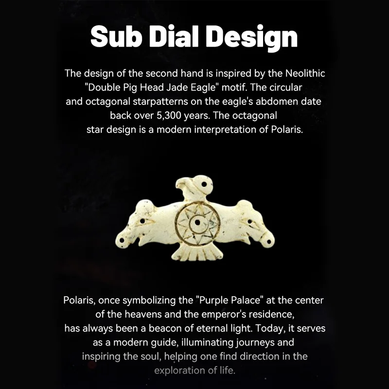 Sea-Gull Automatic Mechanical Mens Wristwatch Polaris Sub Dial Luminous
