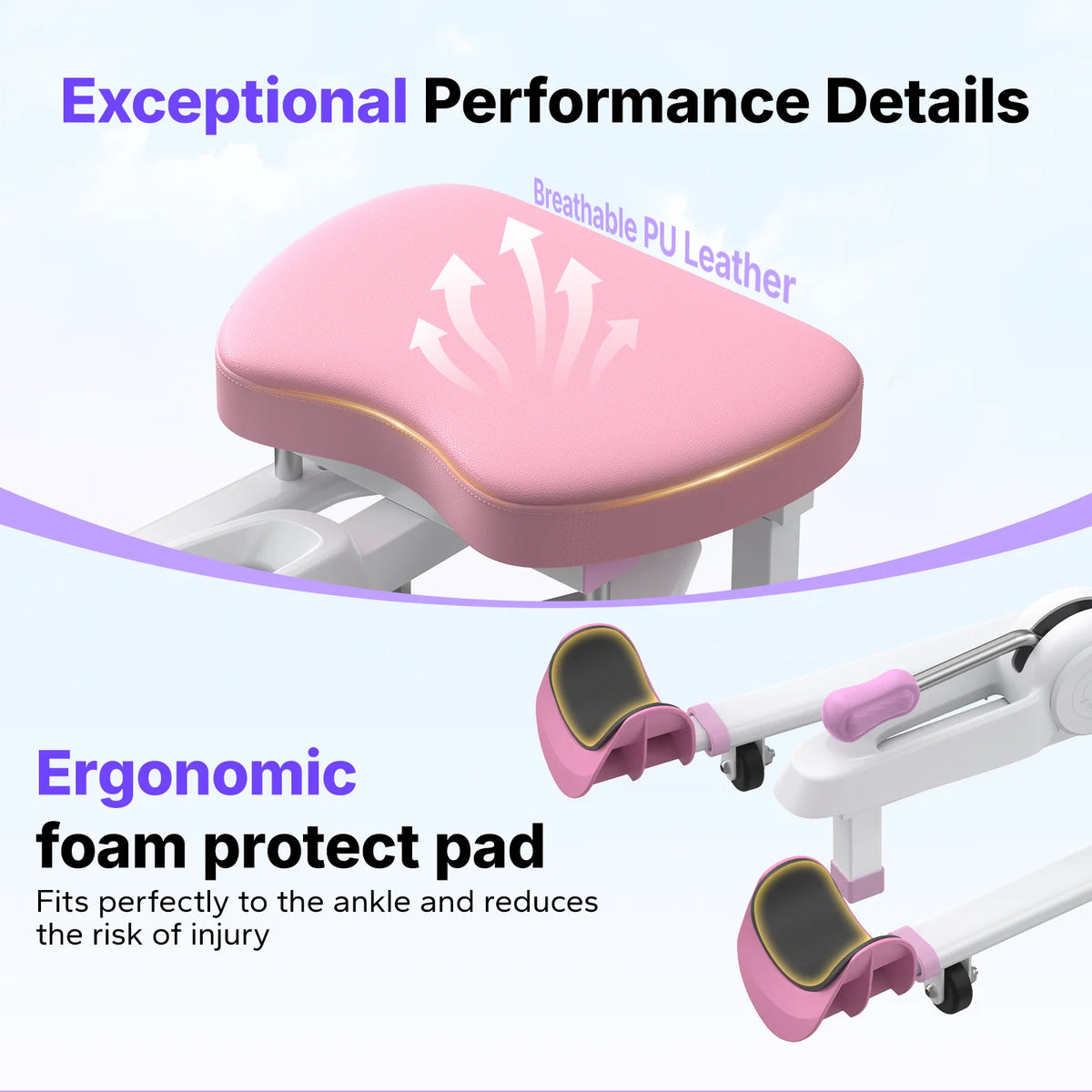 MERACH Split Machine 180° Leg Stretcher 6 Levels 300 LBS Capacity Stretching Equipment with Comfort Pad Improve Flexibility for Dance Gymnastics & Sports Home Training Gear