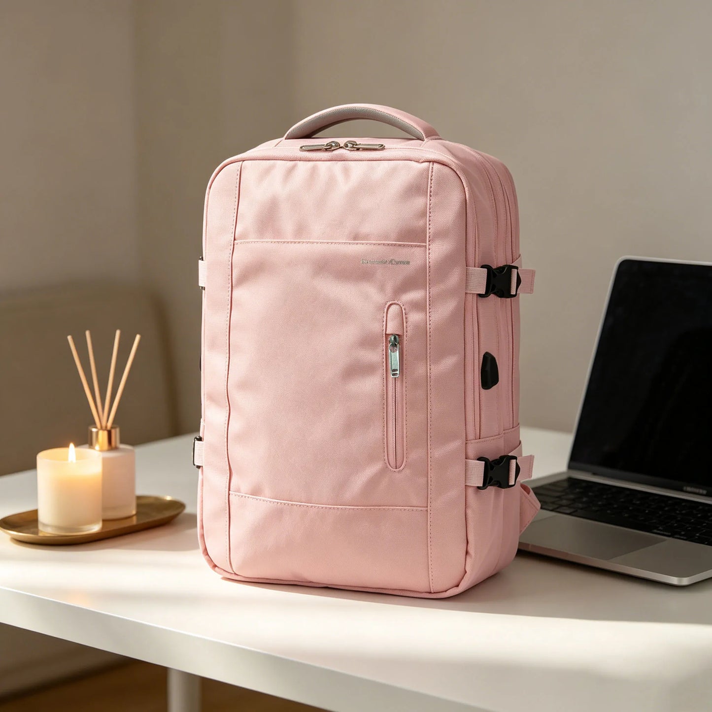 Tolife Premium Expandable Travel Backpack for Women, Large Capacity Carry‑on Laptop Backpack with USB Charging Port, Water‑Resistant Multi‑Compartment Business Weekender Bag for Work, Trip & Daily Commute
