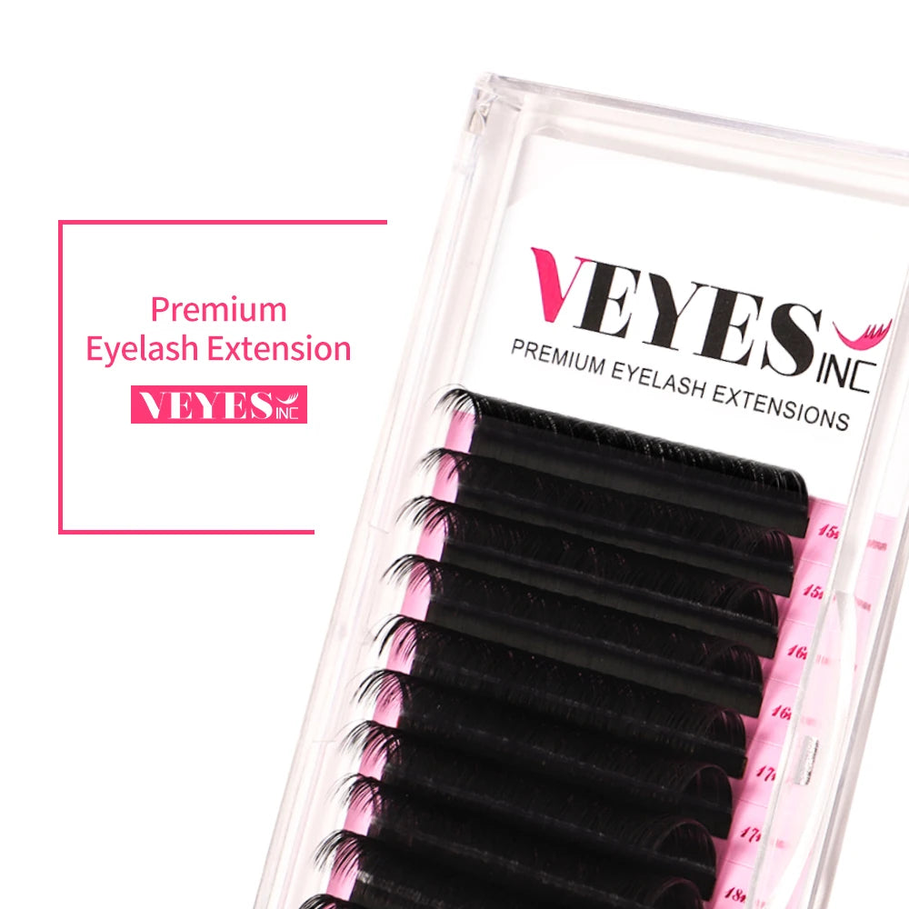 Veyes Inc Premium INDIVIDUAL Eyelash Extensions Matte Lashes 8-20mm Veyelash Professionals Classic Natural Lash Bulk Wholesale