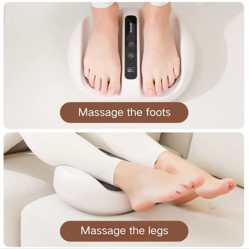 Mini Finger Foot Massager With Hot Compress Deep Kneading Vibration