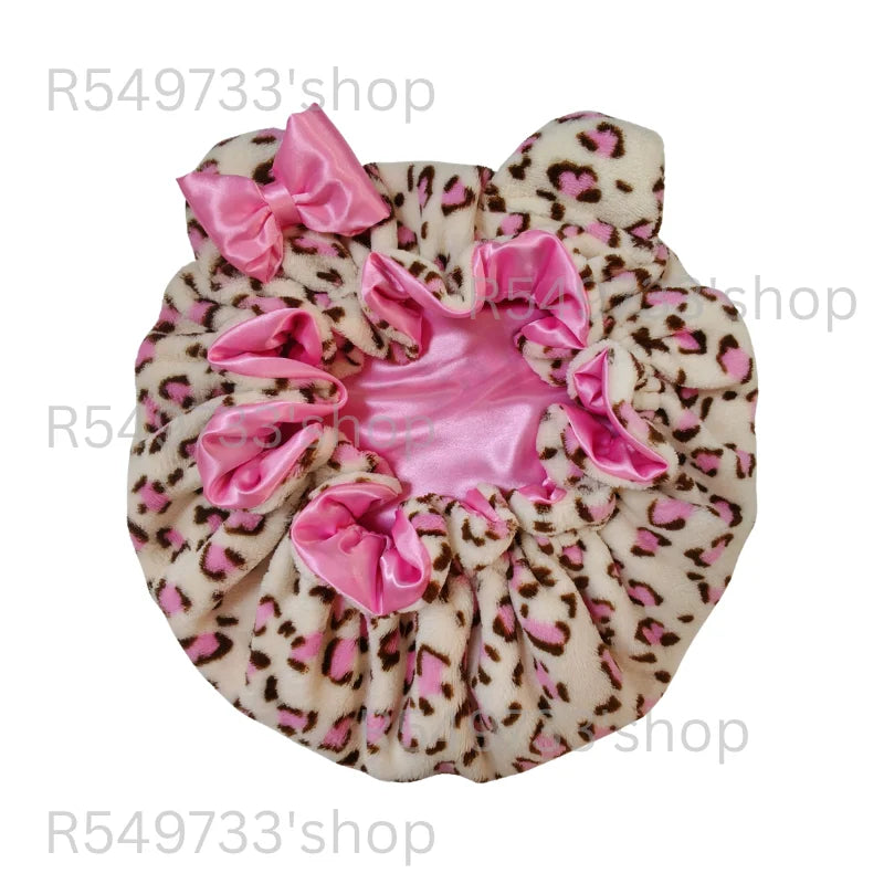 Plush Satin Hair Bonnet For Overnight Hair Protection