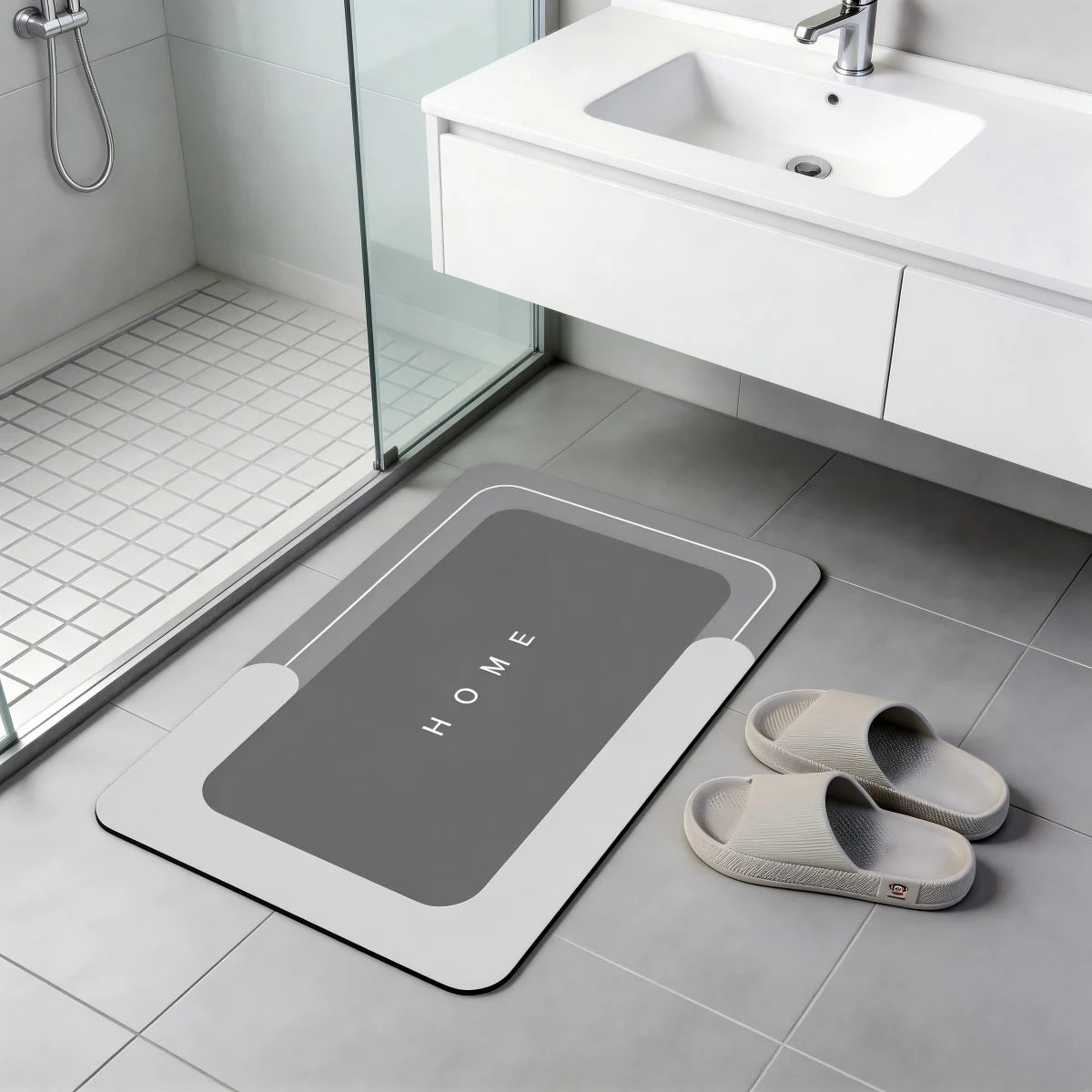 Quick Dry Non Slip Bath Mat Set For Bathroom Rugs