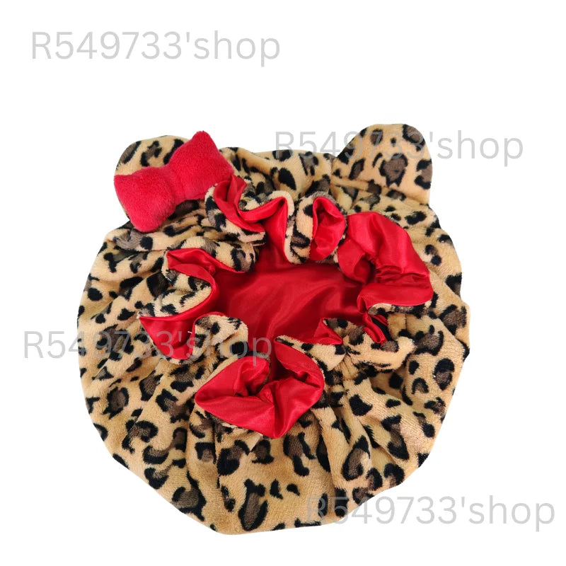 Plush Satin Hair Bonnet For Overnight Hair Protection
