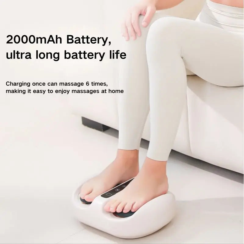 Mini Finger Foot Massager With Hot Compress Deep Kneading Vibration