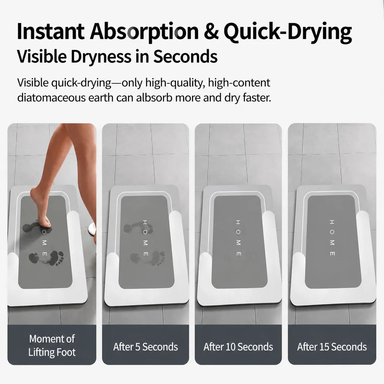 Quick Dry Non Slip Bath Mat Set For Bathroom Rugs