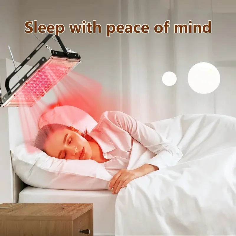 96 LED Red Light Therapy Panel USB Powered 180° Adjustable Phototherapy Lamp for Face Body Skin Beauty Muscle Recovery Joint Comfort Relaxation Home Spa Wellness Portable Light Therapy Device 23.5×14cm