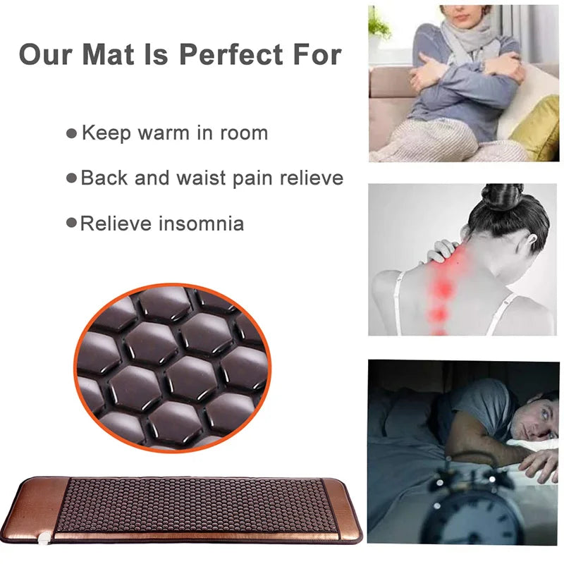 MagCellapy Tourmaline Germanium Stone Infrared Heating Pad For Back Pain