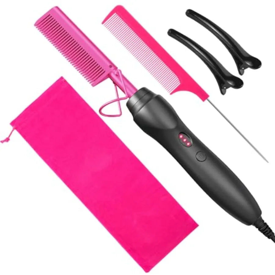Ceramic Electric Hot Comb Straightener For Natural Hair Beard