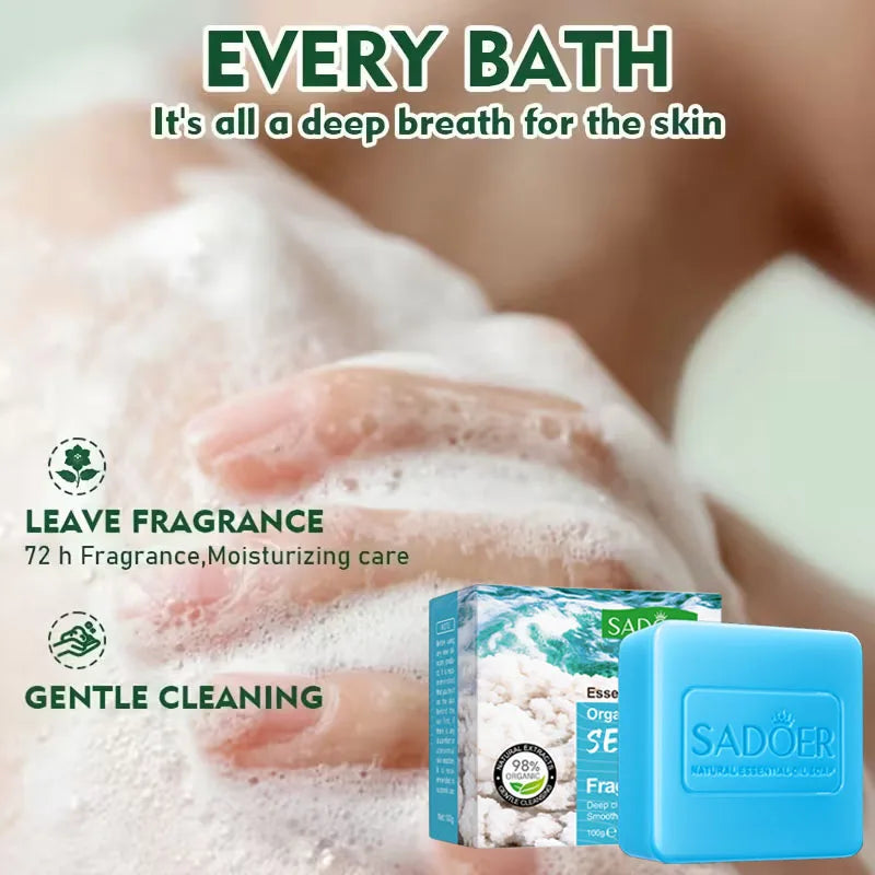 6PCS 4-In-1 Handmade Soap, Face & Body Cleansing, Gentle Cleansing, Moisturizing Care, Making Skin More Hydrated, Delicate And Smooth, Suitable For Daily Face Washing And Full-Body Bathing, Includes: Mint, Sea Salt, Jasmine,
