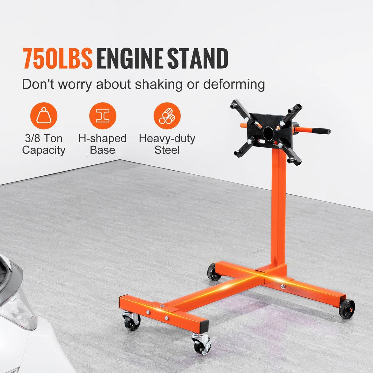 Rotating Engine Stand with Adjustable Head and 360 Degree Rotation