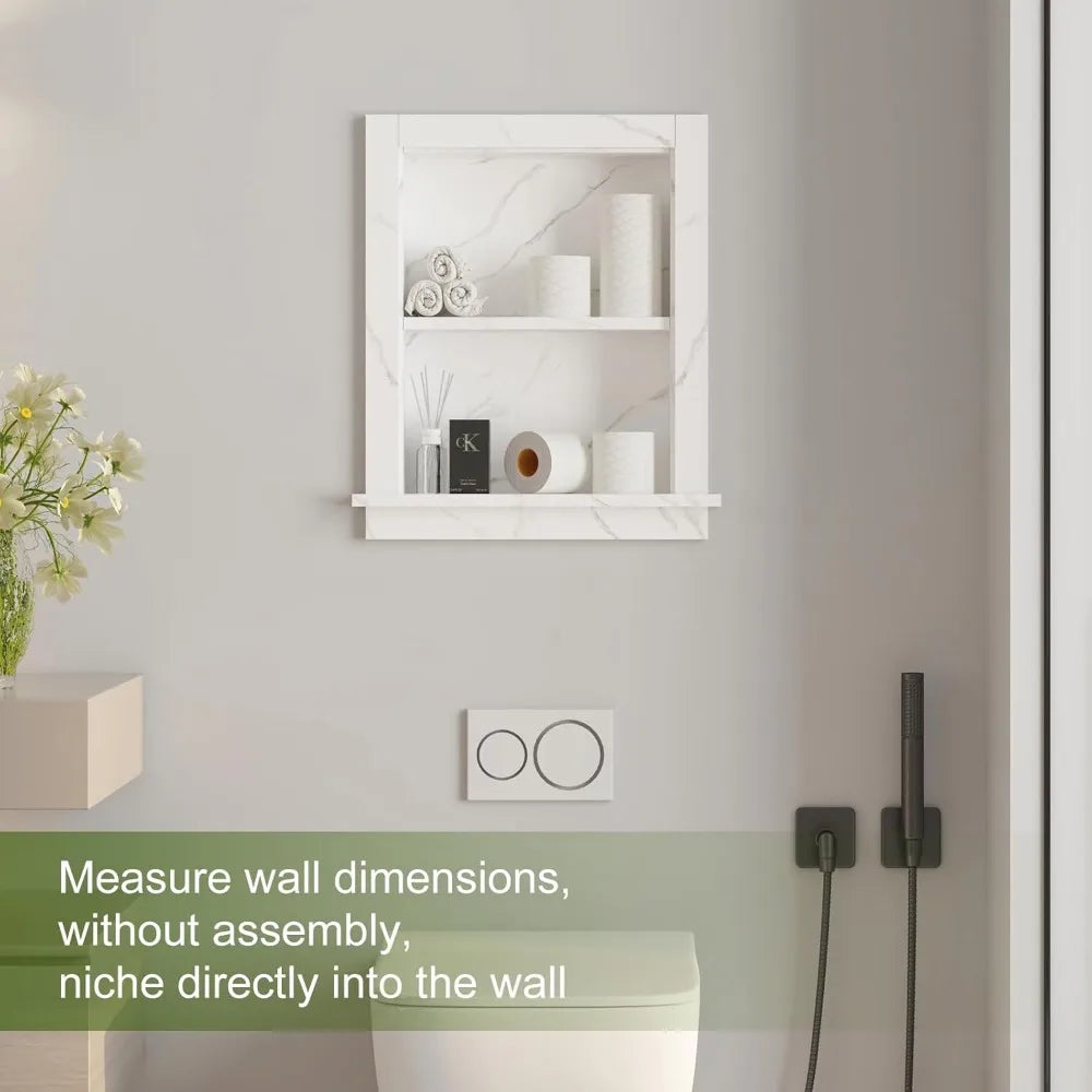 In Wall Recessed Medicine Cabinet With MDF Storage Bathroom