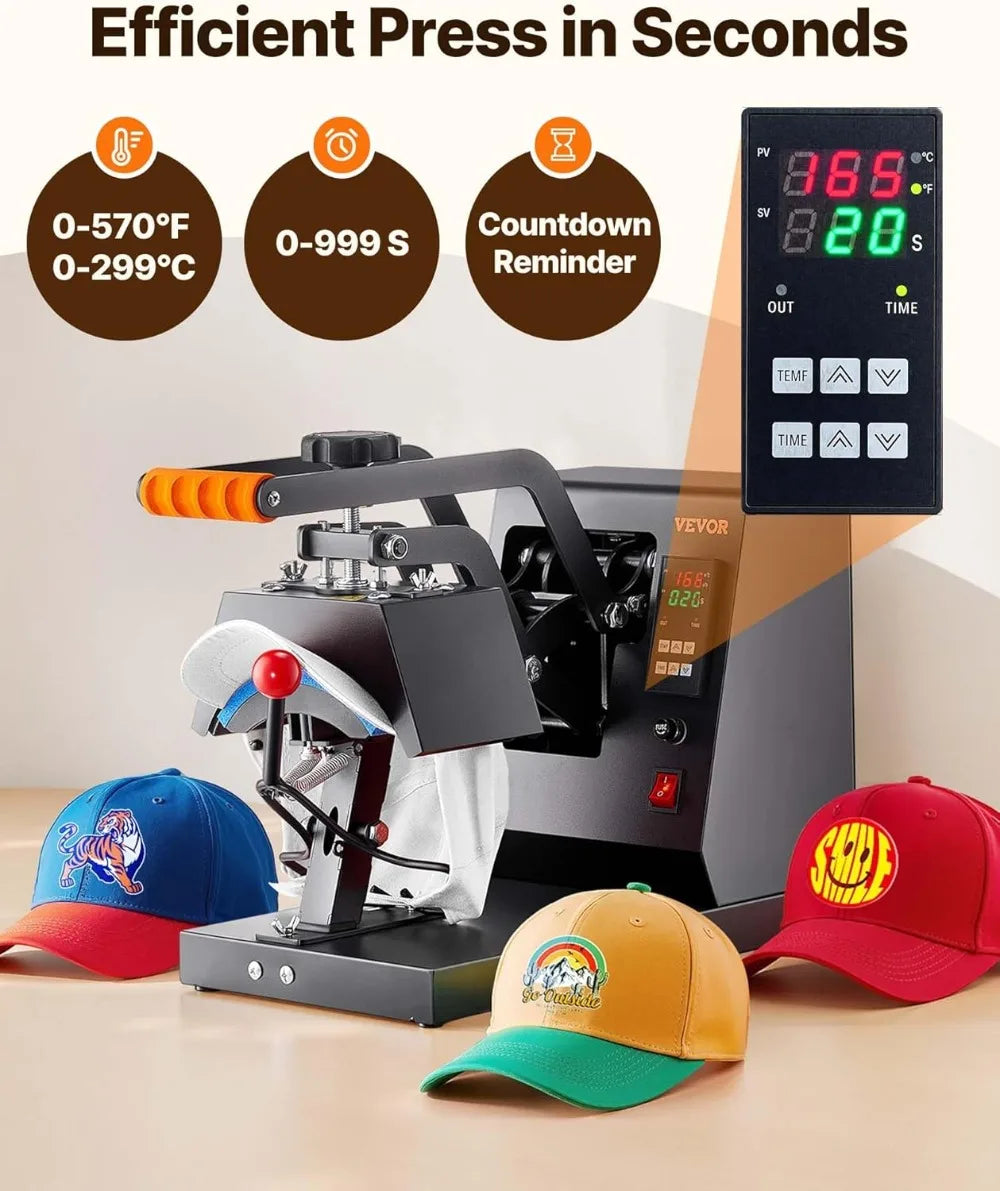 4in1 Hat Heat Press Machine With Curved Teflon Plate