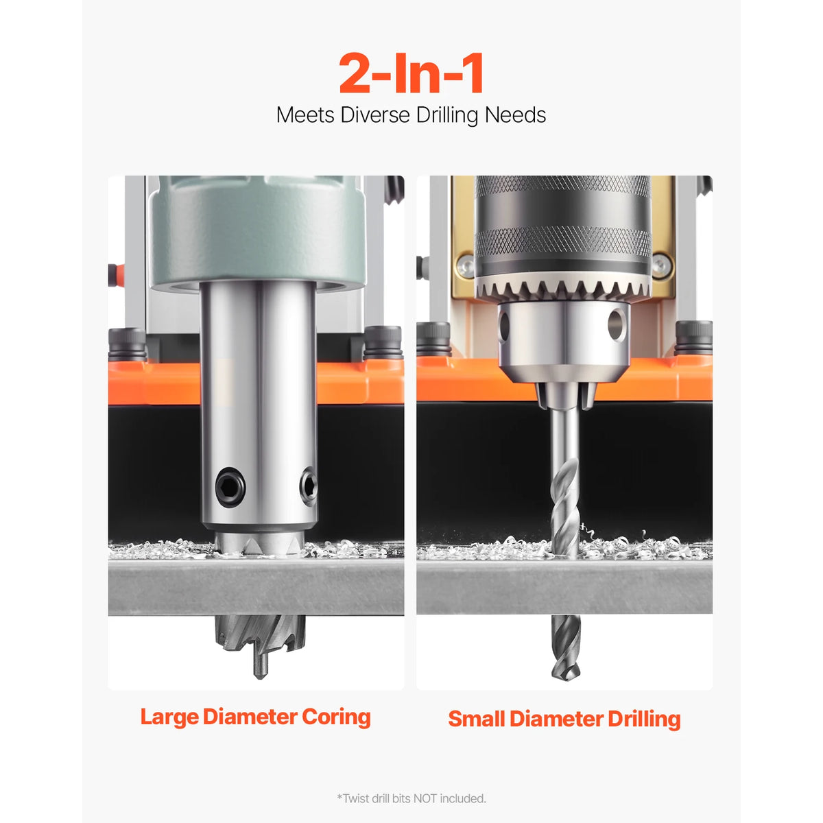 SucceBuy Electric Portable Magnetic Drill Press for Metal Drilling